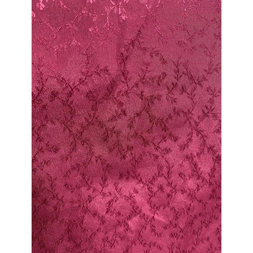 Oscar De La Renta Sport Floral Button Down Top Shirt Burgundy Red Long Sleeve 4 - Picture 5 of 7